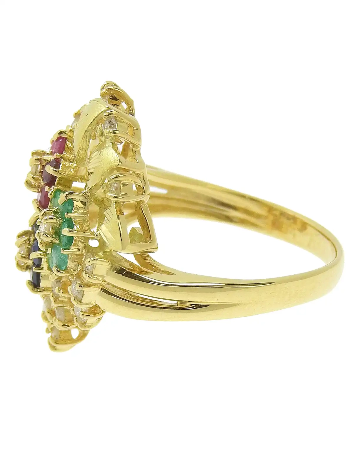 Selection Jewelry 18Kエメラルドブーケモチーフリング ゴールド